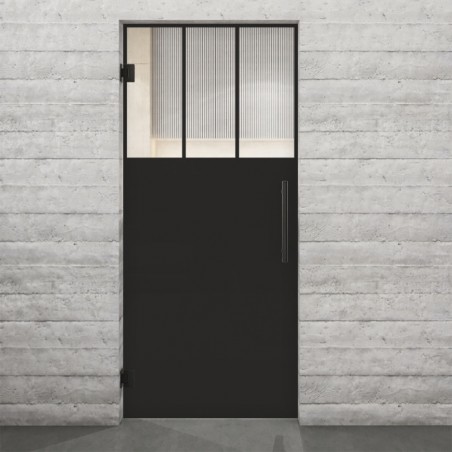 Pendeltür Loft Schwarzlack 29 Auf Klarglas-modernes Zuhause