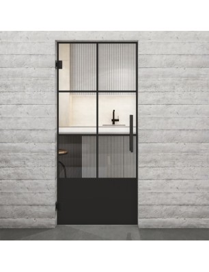 Pendeltür Loft Schwarzlack 35 Auf Klarglas-modernes Zuhause