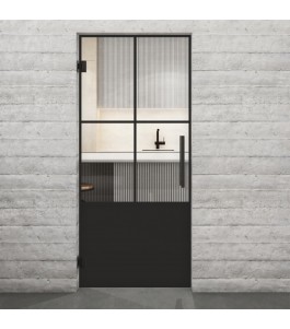 Pendeltür Loft Schwarzlack 36 Auf Klarglas-modernes Zuhause