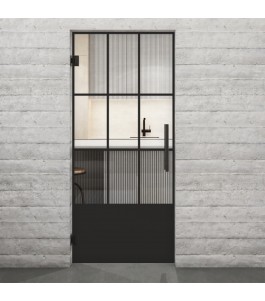 Pendeltür Loft Schwarzlack 38 Auf Klarglas-modernes Zuhause