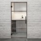 Pendeltür Loft Rosteisen Genietet 02 Auf Klarglas Pendeltür Loft Rosteisen Genietet 02 Auf Klarglas