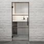 Pendeltür Loft Rosteisen Genietet 03 Auf Klarglas Pendeltür Loft Rosteisen Genietet 03 Auf Klarglas