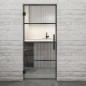 Pendeltür Loft Schwarzeisen Genietet 02 Auf Klarglas Pendeltür Loft Schwarzeisen Genietet 02 Auf Klarglas