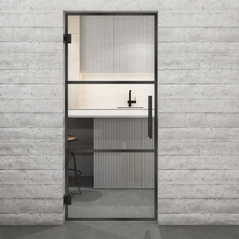 Pendeltür Loft Schwarzeisen Genietet 03 Auf Klarglas Pendeltür Loft Schwarzeisen Genietet 03 Auf Klarglas
