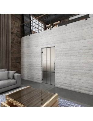 Pendeltür Loft Schwarzlack 11 Blickdicht - modernes Zuhause