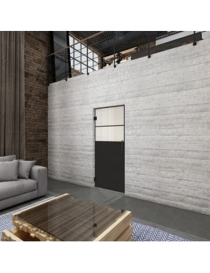 Pendeltür Loft Schwarzlack 22 Blickdicht - modernes Zuhause