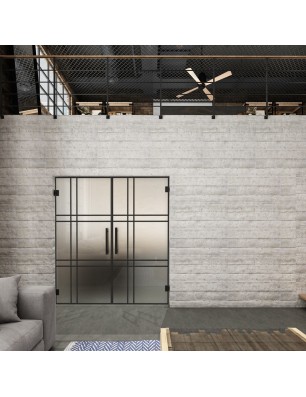 Pendeltür Loft Schwarzlack 20 Blickdicht - modernes Zuhause