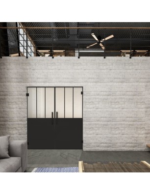 Pendeltür Loft Schwarzlack 30 Blickdicht - modernes Zuhause