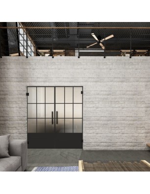 Pendeltür Loft Schwarzlack 38 Blickdicht - modernes Zuhause