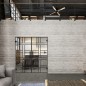 Pendeltür Loft Schwarzlack 13 Auf Klarglas