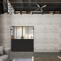 Pendeltür Loft Schwarzlack 26 Auf Klarglas