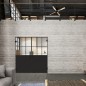 Pendeltür Loft Schwarzlack 28 Auf Klarglas