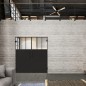 Pendeltür Loft Schwarzlack 29 Auf Klarglas