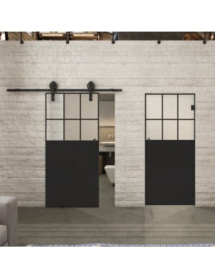 Pendeltür Loft Schwarzlack 27 Blickdicht - modernes Zuhause
