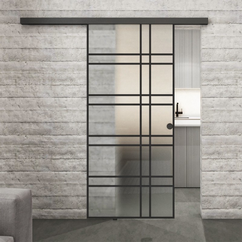 Glasschiebetür BLACK-LINE Loft Schwarzlack 19 Blickdicht Glasschiebetür BLACK-LINE Loft Schwarzlack 19 Blickdicht