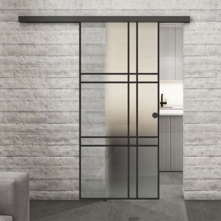 Glasschiebetür BLACK-LINE Loft Schwarzlack 20 Blickdicht