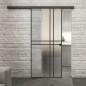 Glasschiebetür BLACK-LINE Loft Schwarzlack 21 Blickdicht