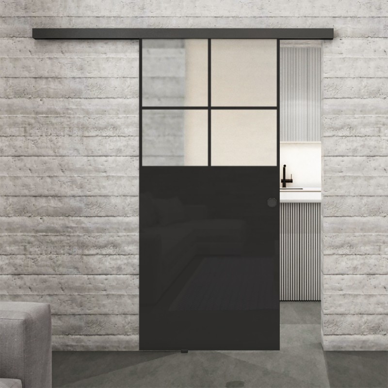 Glasschiebetür BLACK-LINE Loft Schwarzlack 23 Blickdicht Glasschiebetür BLACK-LINE Loft Schwarzlack 23 Blickdicht