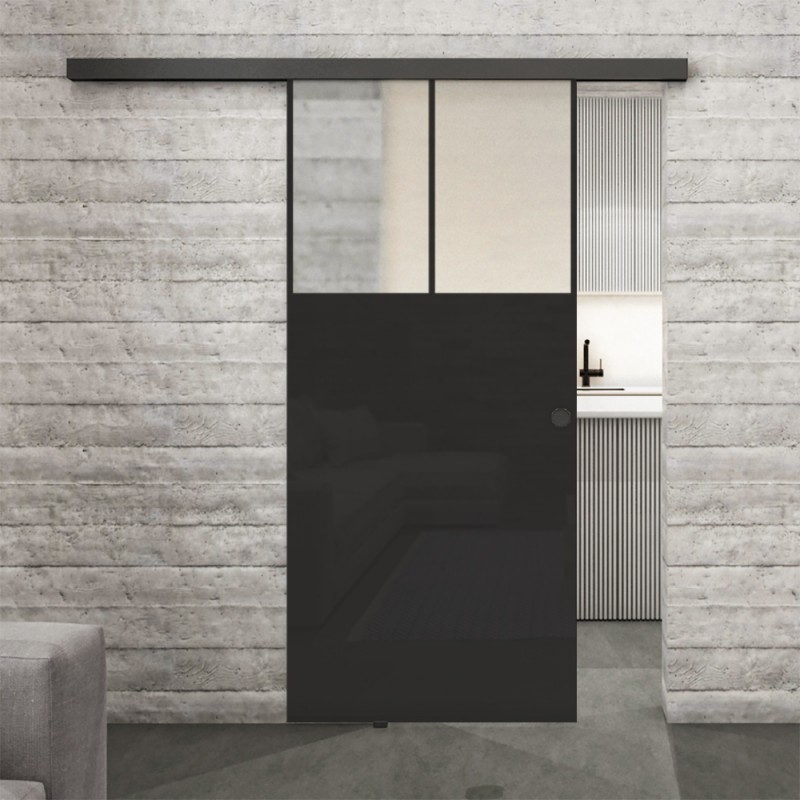 Glasschiebetür BLACK-LINE Loft Schwarzlack 25 Blickdicht Glasschiebetür BLACK-LINE Loft Schwarzlack 25 Blickdicht