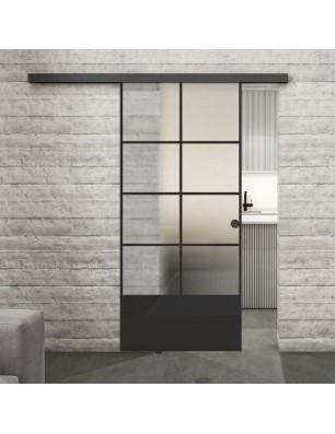 Glasschiebetür BLACK-LINE Loft Schwarzlack 34 Blickdicht