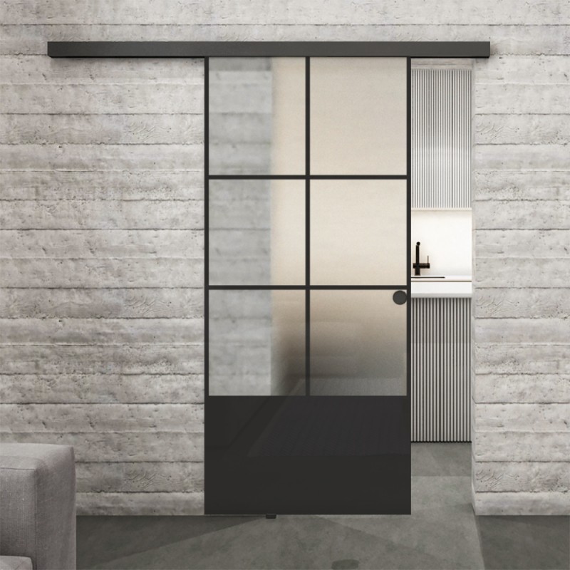 Glasschiebetür BLACK-LINE Loft Schwarzlack 35 Blickdicht Glasschiebetür BLACK-LINE Loft Schwarzlack 35 Blickdicht