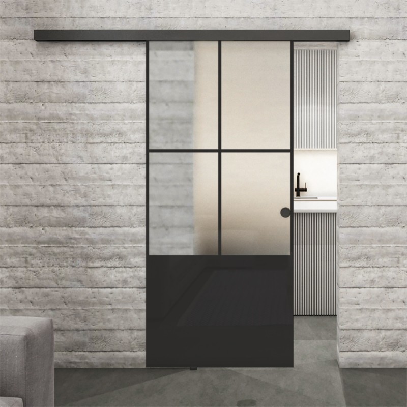 Glasschiebetür BLACK-LINE Loft Schwarzlack 36 Blickdicht Glasschiebetür BLACK-LINE Loft Schwarzlack 36 Blickdicht
