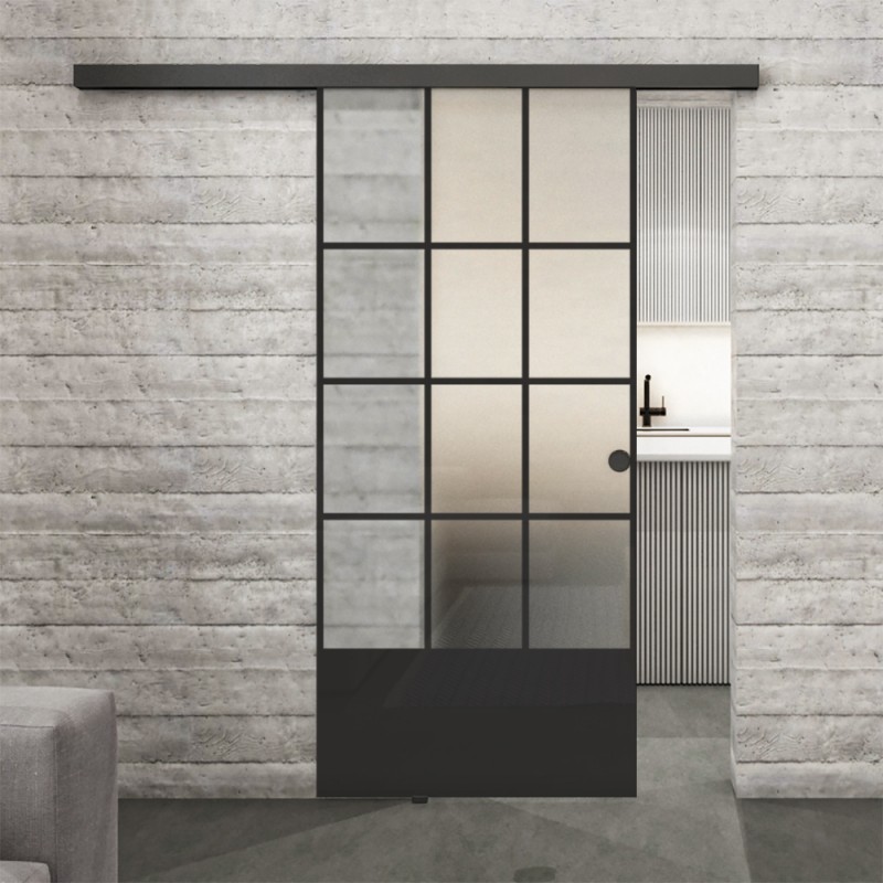 Glasschiebetür BLACK-LINE Loft Schwarzlack 37 Blickdicht Glasschiebetür BLACK-LINE Loft Schwarzlack 37 Blickdicht