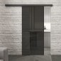 Glasschiebetür BLACK-LINE Loft Schwarzlack 15 Auf Grauglas Glasschiebetür BLACK-LINE Loft Schwarzlack 15 Auf Grauglas