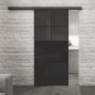 Glasschiebetür BLACK-LINE Loft Schwarzlack 23 Auf Grauglas Glasschiebetür BLACK-LINE Loft Schwarzlack 23 Auf Grauglas