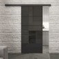 Glasschiebetür BLACK-LINE Loft Schwarzlack 31 Auf Grauglas Glasschiebetür BLACK-LINE Loft Schwarzlack 31 Auf Grauglas
