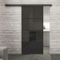 Glasschiebetür BLACK-LINE Loft Schwarzlack 32 Auf Grauglas Glasschiebetür BLACK-LINE Loft Schwarzlack 32 Auf Grauglas