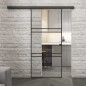 Glasschiebetür BLACK-LINE Loft Schwarzlack 17 Auf Klarglas