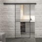 Glasschiebetür BLACK-LINE Loft Schwarzlack 18 Auf Klarglas Glasschiebetür BLACK-LINE Loft Schwarzlack 18 Auf Klarglas