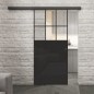 Glasschiebetür BLACK-LINE Loft Schwarzlack 27 Auf Klarglas