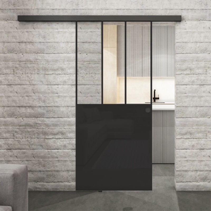 Glasschiebetür BLACK-LINE Loft Schwarzlack 30 Auf Klarglas Glasschiebetür BLACK-LINE Loft Schwarzlack 30 Auf Klarglas
