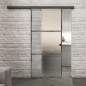 Glasschiebetür BLACK-LINE Loft Rosteisen Genietet 03 Blickdicht Glasschiebetür BLACK-LINE Loft Rosteisen Genietet 03 Blickdicht