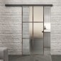Glasschiebetür BLACK-LINE Loft Rosteisen Genietet 07 Blickdicht Glasschiebetür BLACK-LINE Loft Rosteisen Genietet 07 Blickdicht