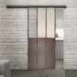 Glasschiebetür BLACK-LINE Loft Rosteisen Genietet 24 Blickdicht Glasschiebetür BLACK-LINE Loft Rosteisen Genietet 24 Blickdicht
