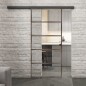 Glasschiebetür BLACK-LINE Loft Rosteisen Genietet 01 Auf Klarglas Glasschiebetür BLACK-LINE Loft Rosteisen Genietet 01 Auf Klarglas