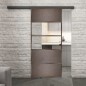 Glasschiebetür BLACK-LINE Loft Rosteisen Genietet 25 Auf Klarglas Glasschiebetür BLACK-LINE Loft Rosteisen Genietet 25 Auf Klarglas