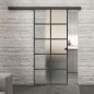 Glasschiebetür BLACK-LINE Loft Schwarzeisen Genietet 05 Blickdicht Glasschiebetür BLACK-LINE Loft Schwarzeisen Genietet 05 Blickdicht