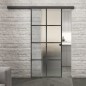 Glasschiebetür BLACK-LINE Loft Schwarzeisen Genietet 06 Blickdicht Glasschiebetür BLACK-LINE Loft Schwarzeisen Genietet 06 Blickdicht