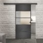 Glasschiebetür BLACK-LINE Loft Schwarzeisen Genietet 25 Blickdicht Glasschiebetür BLACK-LINE Loft Schwarzeisen Genietet 25 Blickdicht