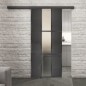 Glasschiebetür BLACK-LINE Loft Schwarzeisen Genietet 36 Blickdicht