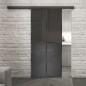 Glasschiebetür BLACK-LINE Loft Schwarzeisen Genietet 20 Auf Grauglas Glasschiebetür BLACK-LINE Loft Schwarzeisen Genietet 20 Auf Grauglas