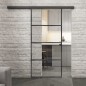 Glasschiebetür BLACK-LINE Loft Schwarzeisen Genietet 02 Auf Klarglas Glasschiebetür BLACK-LINE Loft Schwarzeisen Genietet 02 Auf Klarglas