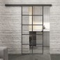 Glasschiebetür BLACK-LINE Loft Schwarzeisen Genietet 05 Auf Klarglas Glasschiebetür BLACK-LINE Loft Schwarzeisen Genietet 05 Auf Klarglas