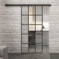 Glasschiebetür BLACK-LINE Loft Schwarzeisen Genietet 09 Auf Klarglas Glasschiebetür BLACK-LINE Loft Schwarzeisen Genietet 09 Auf Klarglas