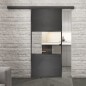Glasschiebetür BLACK-LINE Loft Schwarzeisen Genietet 27 Auf Klarglas Glasschiebetür BLACK-LINE Loft Schwarzeisen Genietet 27 Auf Klarglas
