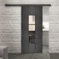 Glasschiebetür BLACK-LINE Loft Schwarzeisen Genietet 34 Auf Klarglas Glasschiebetür BLACK-LINE Loft Schwarzeisen Genietet 34 Auf Klarglas